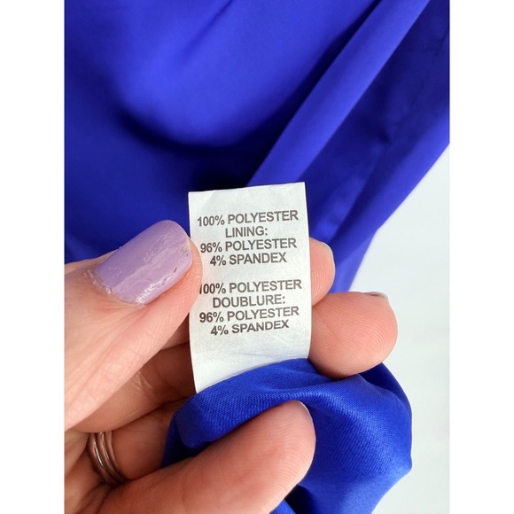 Ramy Brook Lisa Strapless Cowl Neck Draped Midi Dress Cobalt Blue Size 10 NEW - Picture 10 of 13